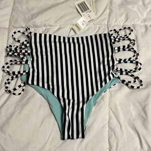 L*space high rise cheeky lace up bottom